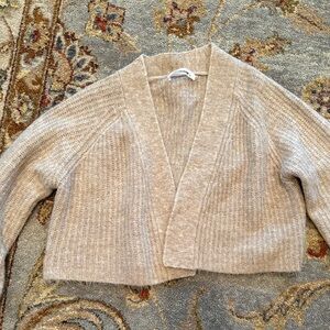 ⭐️ LIKE NEW ⭐️ Gorgeous Olivaceous Cozy Beige Crop Sweater, SMALL